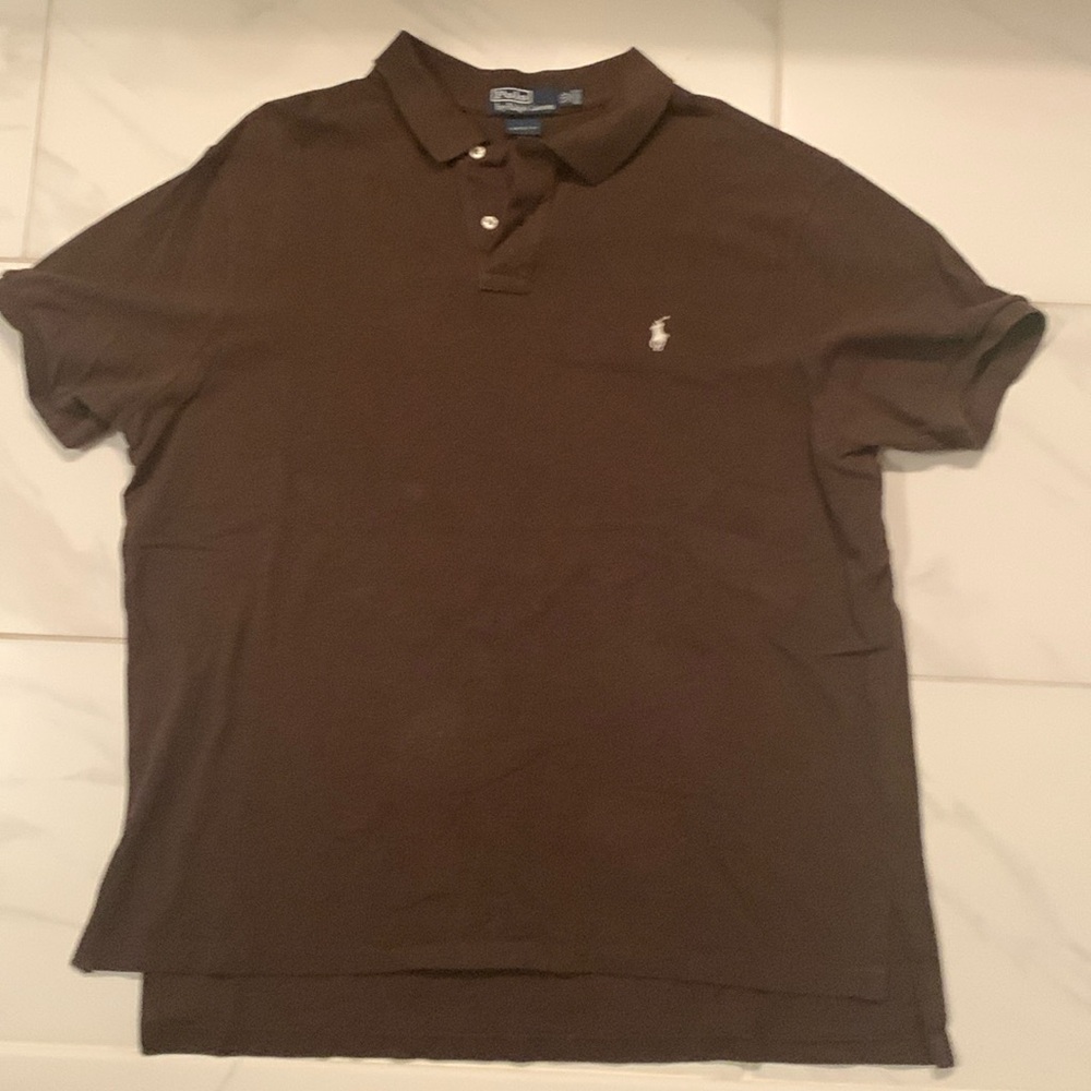 Chocolate Polo RL SS tee. Great for layering!